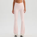 Nude Feel High Waist Hip Lift Yoga Pants Bell Bottom Pants Running Fitness Pants Slimming Tight Breathable Sports Pants