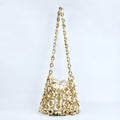 Niche Unique Dignified Hollow Out Cutout Acrylic Woven High Grade Exquisite Shoulder Bag Women