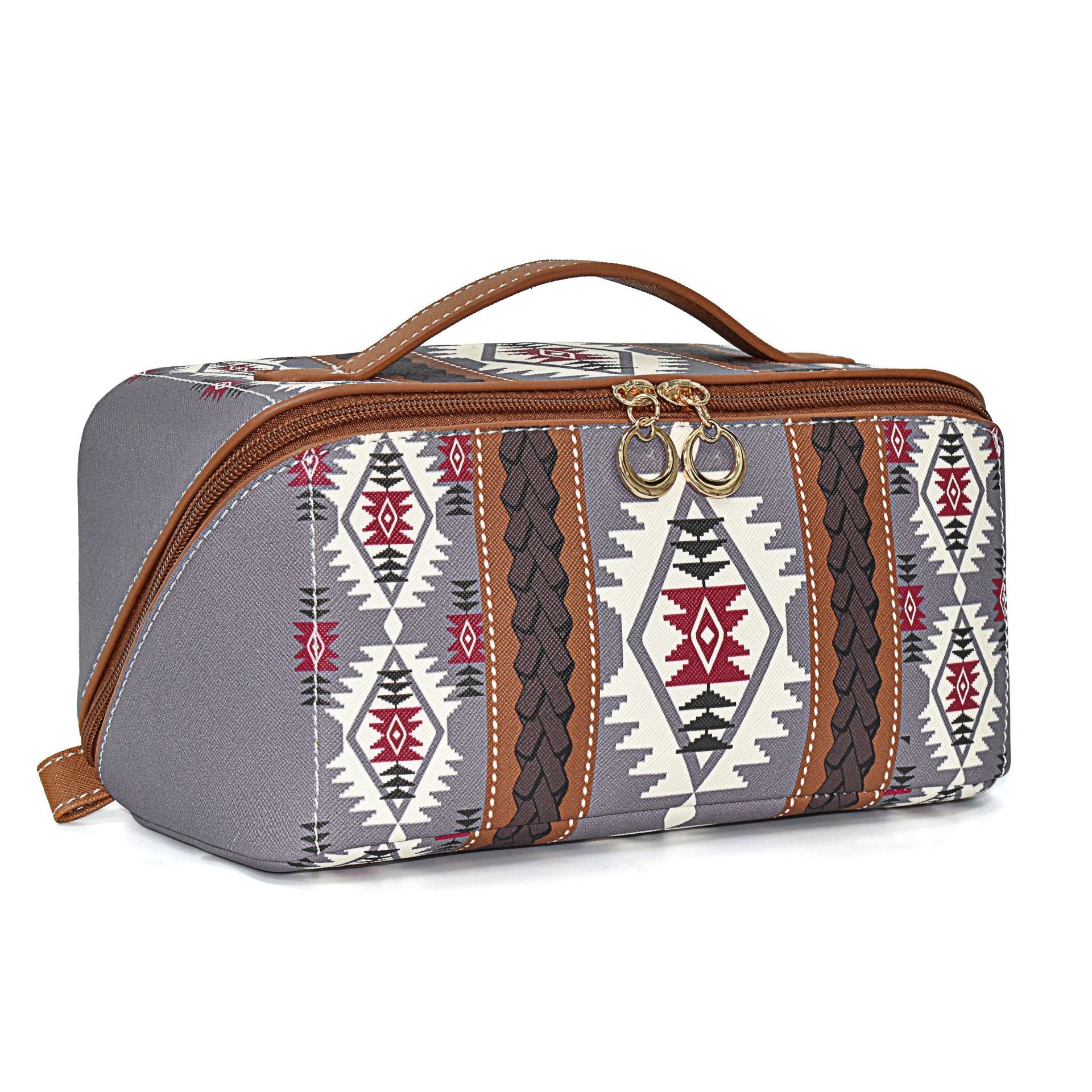 Bohemian PU cloud pillow cosmetic bag, large capacity portable cosmetic case, travel toilet bag, travel makeup bag,Makeup bag organizers,Makeup bags, small