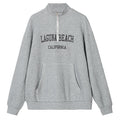 Casual Spring Women Pullover Sweatshirt Letter Graphic Embroidery Zipper Pullover Baggy