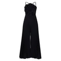 Women Clothing Summer Halter Three Dimensional Floral Solid Color Wide Leg plus Size Jumpsuit