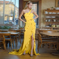 Fashion French Elegant Ribbon Split Dress Women