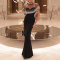 Debutante Gala Dinner Dress Summer Advanced Cape Shawl Light Diamond Sheath Dress Women