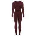 Summer Women Sexy Bandeau Swing Collar Tight Waist Sheath Solid Color Jumpsuit