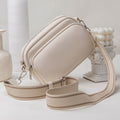 Chic Small Crossbody Bag Women's – Compact Shoulder Bag with Triple Pockets for Everyday Style & Convenience