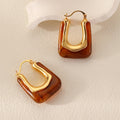 Retro U Shaped Acrylic Earring Eardrop High Sense French Simple Exquisite Ear Clips Earrings Women