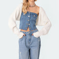 Supply Sexy Slim Waist Denim Vest Women