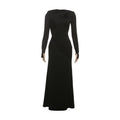 Autumn Sexy Slim Fit Backless Long Sleeve Solid Color Maxi Dress Dress Women Clothing