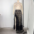 Women Clothing Summer Slimming Irregular Asymmetric Lace Split Skirt