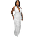 Women Clothing Spring Summer Wave Pattern Sexy Bandeau High Waist Jumpsuit