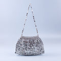 Popular Handmade Silver Gold Flat Beads Beaded Weave Large Dumpling Trendy One Shoulder Handbags