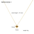 Three Dimensional Peach Heart Necklace Solid Love Heart Simplicity Dignified Embellished Clavicle Necklace Accessories