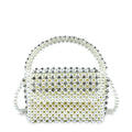 Autumn Chinese Hand-Woven Beaded Bag Diamond Embedded Pillow Bag Underarm Handbag Cross Body Hand Carrying