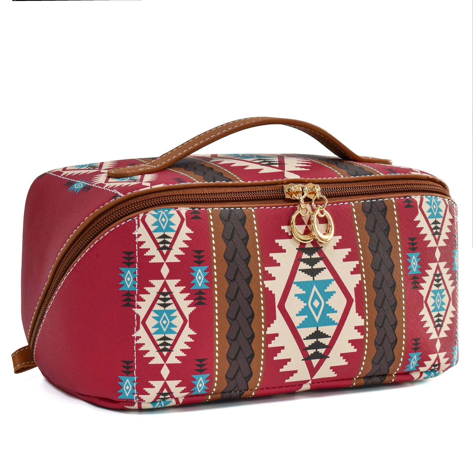 Bohemian PU cloud pillow cosmetic bag, large capacity portable cosmetic case, travel toilet bag, travel makeup bag,Makeup bag organizers,Makeup bags, small