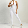 One Piece Zipper Yoga Jumpsuit Sports Jumpsuit Hollow Out Cutout Back Running Fitness One Piece Yoga Pants