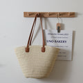 Simple Shoulder Straw Bag Large Capacity Straw Bag Woven Bag Tote Bag Women Seaside Vacation Beach Bag