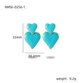 Stainless Steel Dripping Love Heart Earrings Vacuum Gold Plated Earrings Accessories