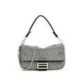 Diamond Embedded High Grade Shoulder Messenger Bag Fashionable Dinner Bag Niche Full Diamond Portable Underarm Bag Women