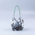 Arrival Dinner Bag Handmade Silver Paillette Acrylic Portable Cocktail Bag Party Nightclub Goddess