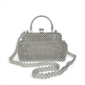 Handmade Beaded Bag Diamond Chain Handbag Casual Office Shoulder Bag Box Bag Western Texture