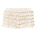 Women Clothing Solid Color Frill Wavy Casual Lantern Dress Short Skirt Culottes