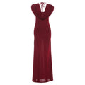 Women Clothing Elegant Fitted Waist Pleated Design Swing Collar Solid Color Dress