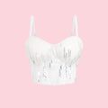 Wants Sexy Sequin Sling Underwear Padded One Piece Chest Wrapped Vest Sexy
