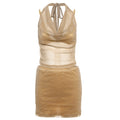 Spring Summer Women Clothing Sexy Inner Wear Solid Color Shiner Halter Top Hip Skirt Three Piece Sets