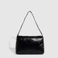 Rivets Underarm Bag Punk Oil Wax Leather Shoulder Handbag Niche Fashionable Women Sense
