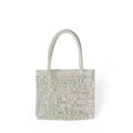 Hand Woven Beaded Bag Vintage Metal Shiny Bag Sequ Pearl Bag Shopping Bag Shoulder Clutch