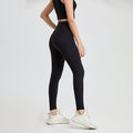 One Piece Non Embarrassing Line High Waist Pocket Yoga Pants Nude Feel Peach Hip Tight Workout Exercise Pants
