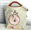 Leisure bag women's summer light cloth bag, large capacity shoulder tote bag, class commuter shoulder bag