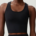 Women with Chest Pad Yoga Fitness Running Top Badminton Vest