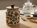 Ceramic Jars with Wooden Lids