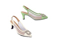 Sheer Jeweled Slingback Heels by EY Boutique