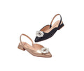 Gem of Buckle Slingback Flats by EY Boutique