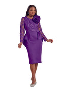 Elegant Outlines Cape Purple Dress by EY Boutique