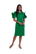 Bows on Your Shoulder Midi Dress by EY Boutique