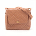 Chanel Matelasse Caramel Quilted Lambskin Turnlock Shoulder bag Brown Gold Metal Fittings 4 Series  #2513
