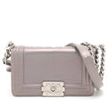 Chanel Boy 20 Limited Edition Reverso Glazed Iridescent Calfskin Shoulder Bag 16 Series #2889