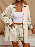 Tatting Cardigan With Shorts Fashion Casual Women's Suit