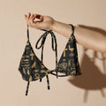 All-over print recycled string bikini top