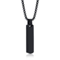 Stainless Steel Three-dimensional Rectangular Geometric Necklace For Men