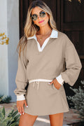 Valerie Cropped Pullover Drawstring Skirt Set