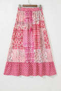 Tasora Elastic Waistband Maxi Skirt