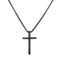Simple Box Chain Stainless Steel Cross Necklace For Men