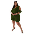 Women's Solid Color All-match Casual Loose Large Size Jumpsuit