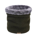 Men's Knitted Velvet Padded Neck Protection Scarf
