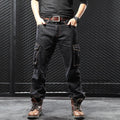 Men's Straight Loose Fit Cargo Jeans