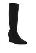 Tulsha Microfiber Wedge Heel Boots